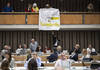 Des opposants aux vaccins manifestent au parlement zurichois