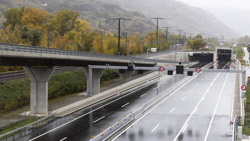 Autoroute A9: de Gampel/Steg à Brigue (VS) sans interruption