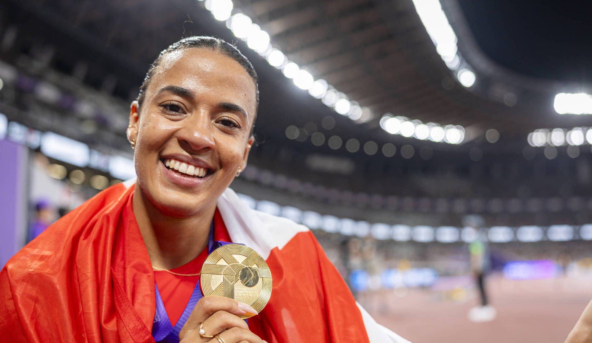 Ditaji Kambundji gagne l'or sur 100 m haies aux Mondiaux de Toyko