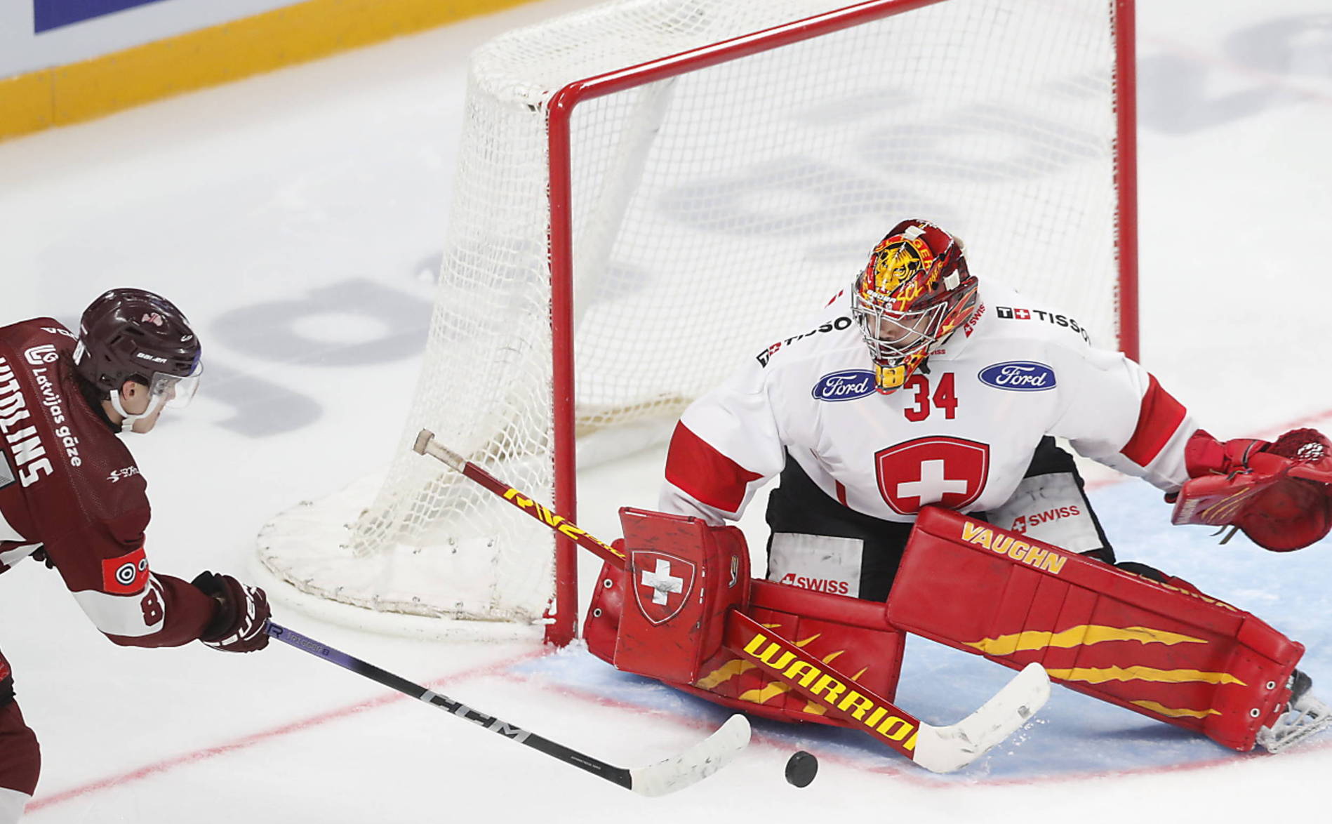 La Suisse s'incline aux tirs au but à Riga