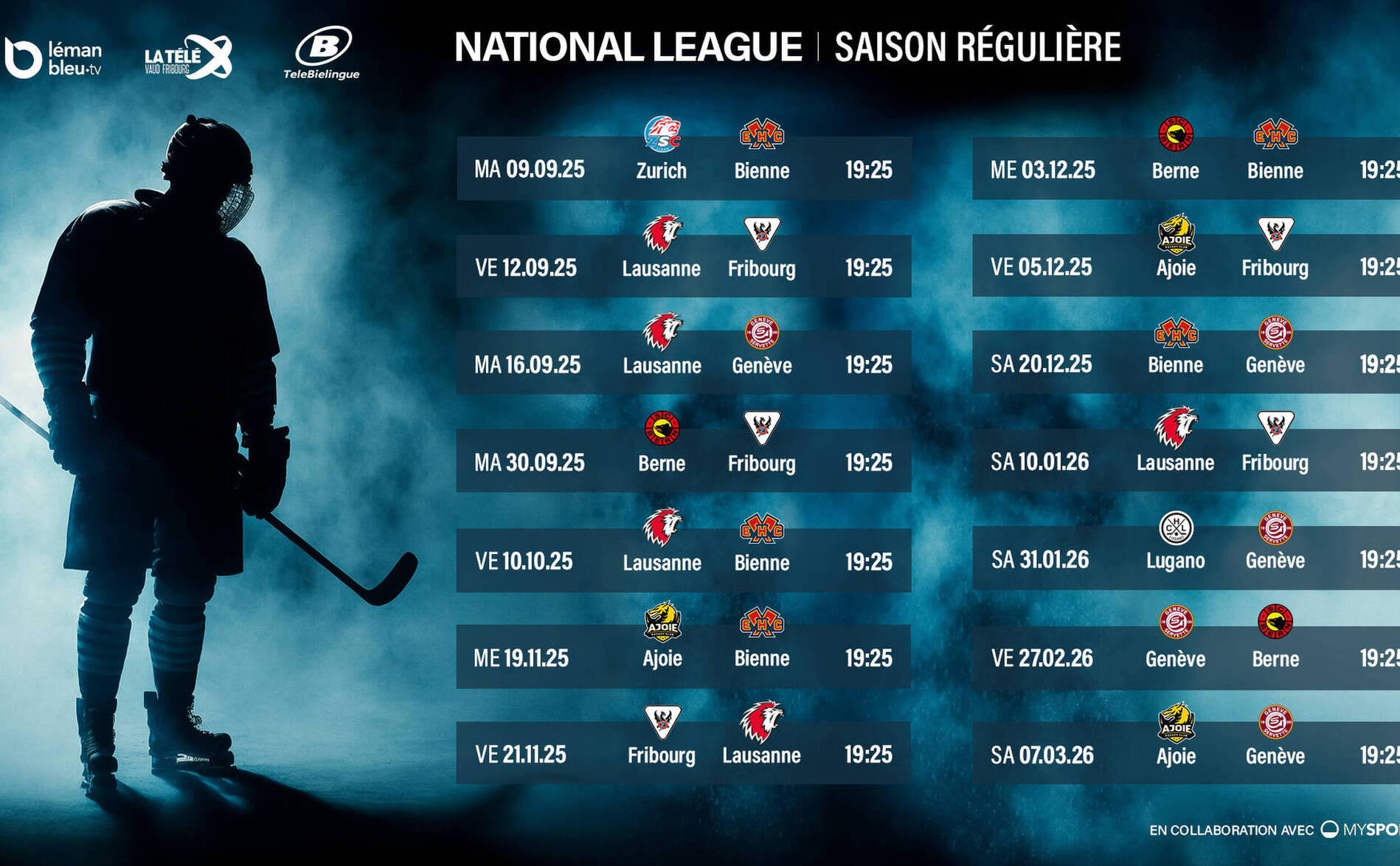 National League: la saison 2025-2026 à suivre sur Léman Bleu