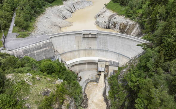 Le niveau du barrage de Ferden monte, le lac de Blatten stable