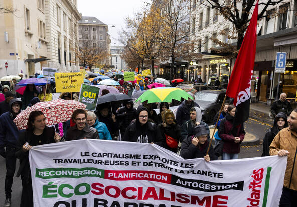 Manifestation pour la justice climatique et sociale à Genève