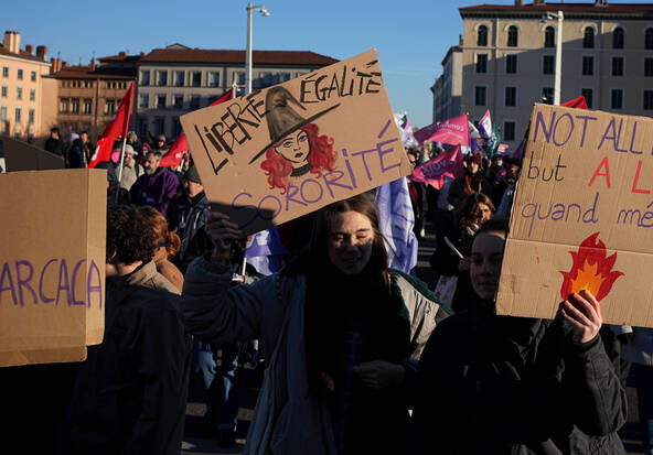 Manifestations contre les violences faites aux femmes en France