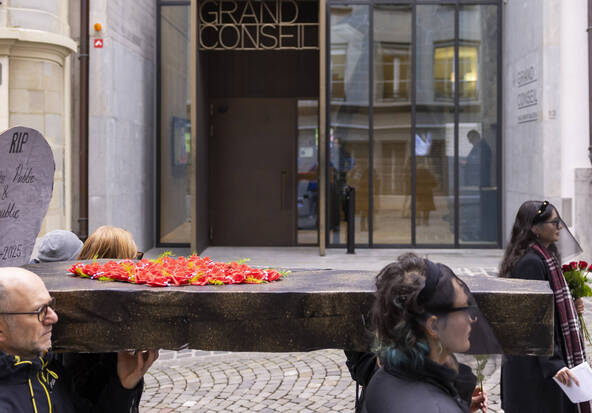 Quelque 350 manifestants à nouveau devant le Grand Conseil