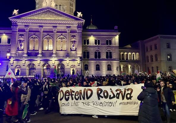 Des centaines de manifestants à Berne contre le gouvernement syrien