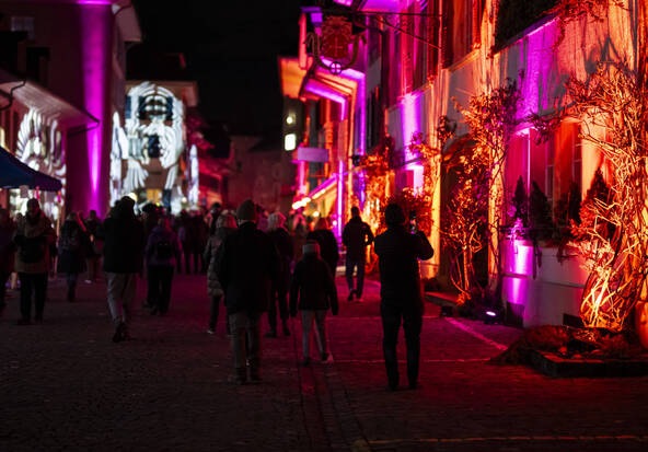 Affluence en hausse pour le Festival des Lumières de Morat (FR)