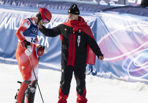 Combiné: L'or pour von Allmen/Nef, l'argent pour Odermatt/Meillard