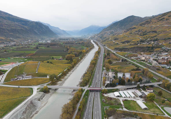L'autoroute entre Sion et Sierre va subir d'importants travaux