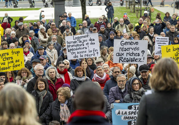 Genève: 400 manifestants contre la spéculation immobilière