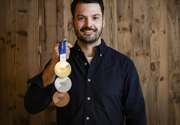Hérémence (VS) a fêté vendredi son champion olympique Loïc Meillard