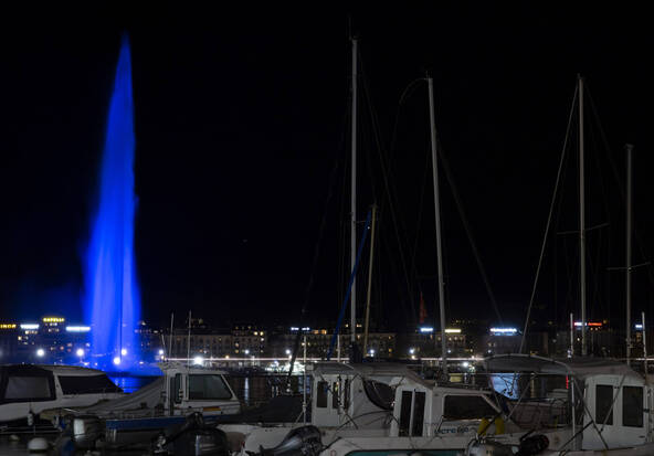 Monuments s'illuminent en bleu pour la journée d'action EM