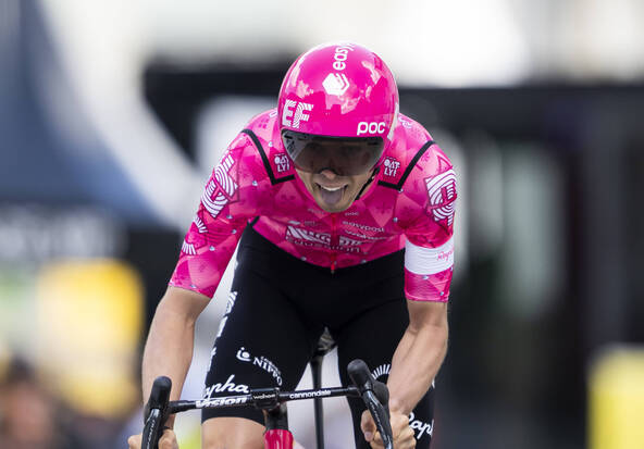 Le chrono par équipes pour Visma, Baudin reste en jaune