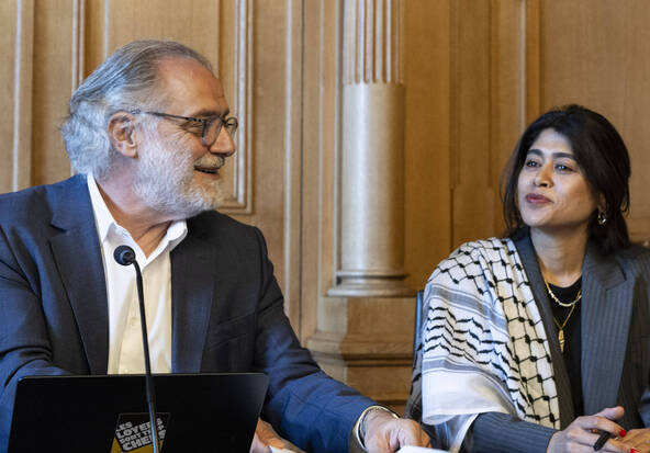 Rima Hassan rencontre des parlementaires suisses à Berne