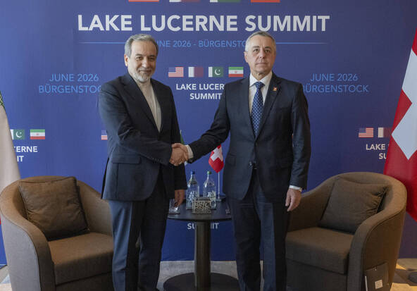 Cassis rencontre son homologue iranien au Bürgenstock (NW)