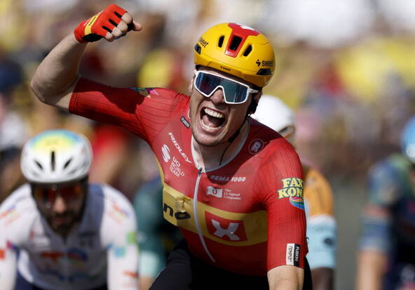 Tour de France: Soren Waerenskjold s'impose au sprint