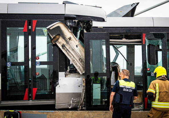 Deux trams en collision sur le pont Erasme à Rotterdam: 15 blessés