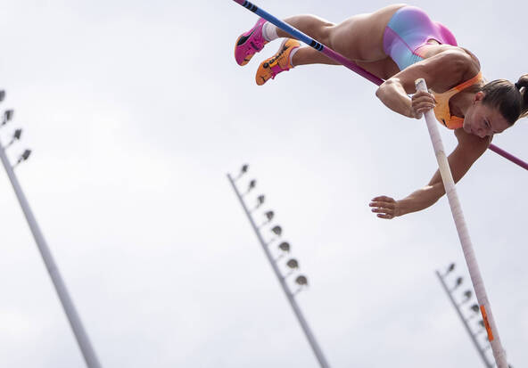 Angelica Moser, tenante du titre, en finale de la perche