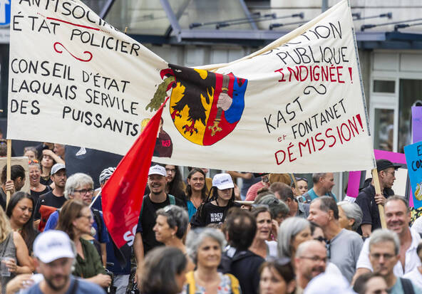 La nouvelle grève de la fonction publique mobilise moins à Genève