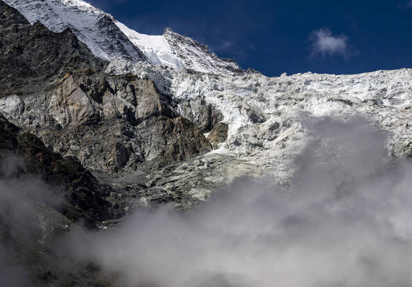 La commune de Randa met en garde contre l'effondrement d'un glacier