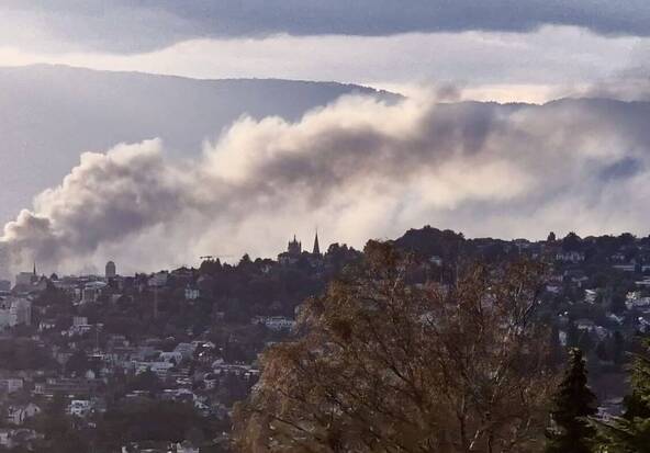 Incendie avec forte fumée dans l'Ouest lausannois