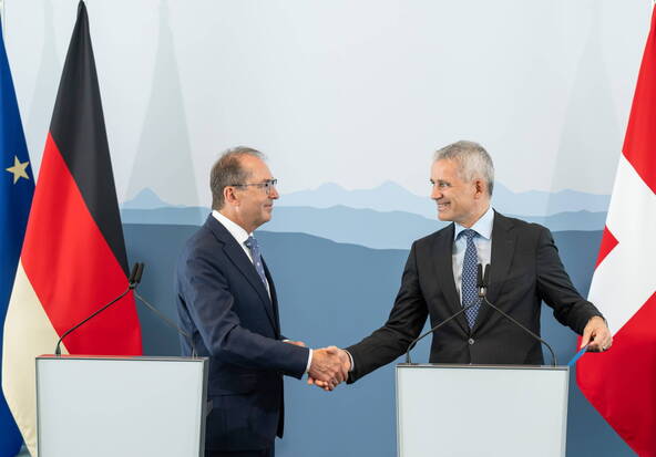 Beat Jans rencontre le ministre allemand de l’intérieur à Chiasso