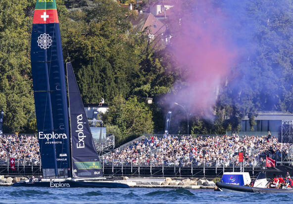L'équipage suisse de SailGP dans le coup à Genève