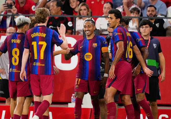 Le Barça gagne encore, avec un triplé de Raphinha