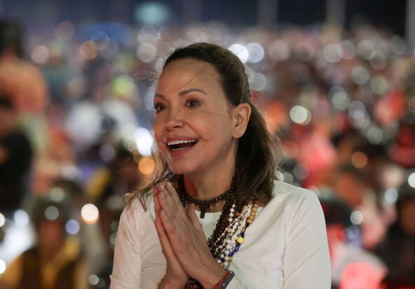 L'opposante Maria Corina Machado acclamée à son retour au Venezuela