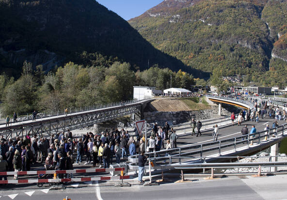 TI: un nouveau pont sur la Maggia deux ans après les intempéries