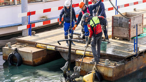 L'ancre du "Montreux" a pu être repêchée dans la rade genevoise