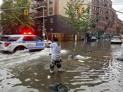 New York inondée par des pluies torrentielles