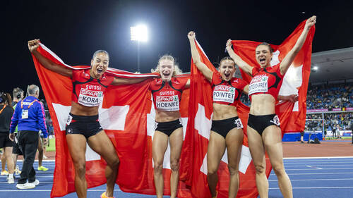CE: Le relais 4x100m féminin décroche une médaille d'argent