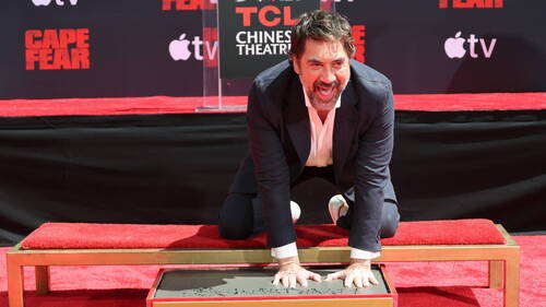 Javier Bardem laisse ses empreintes sur Hollywood Boulevard