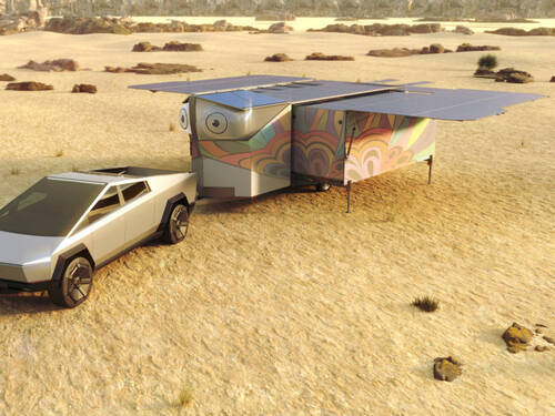 Voyager dans une caravane solaire autoalimentée