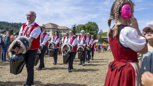 Les sonneurs de cloches à la fête fédérale à Schüpfen (BE)