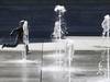 La Place fédérale avec ses jets d'eau fête son 20e anniversaire