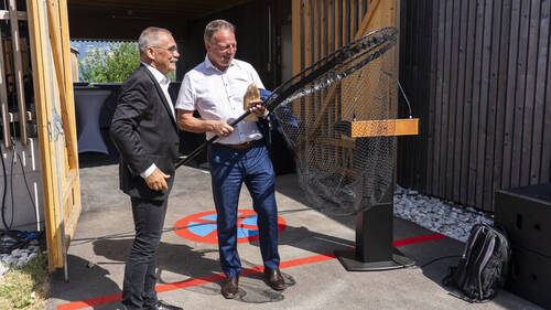 Remise des installations de la pisciculture d'Estavayer-le-Lac (FR)