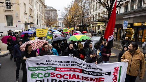 Manifestation pour la justice climatique et sociale à Genève
