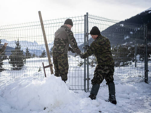 L'engagement de l'armée au WEF à Davos a commencé