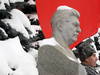 Inauguration d'une statue de Staline à la veille de commémorations