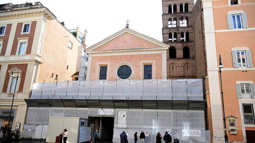 Polémique après la restauration d'une fresque à Rome