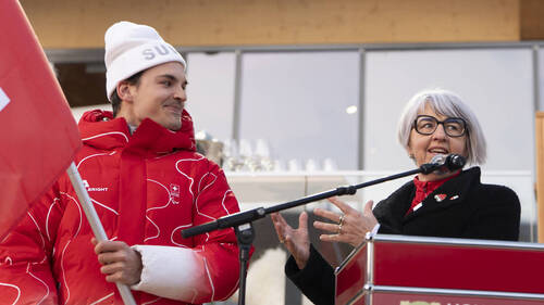 Baume-Schneider à Cortina pour soutenir les athlètes paralympiques