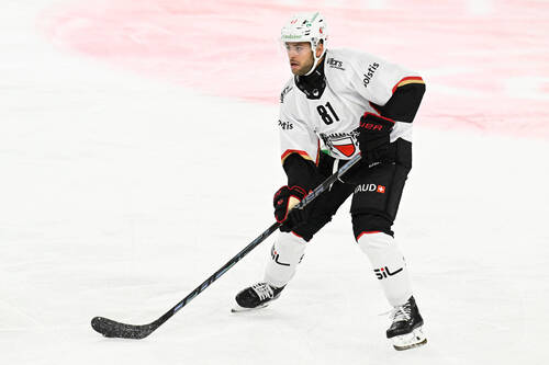 Lausannes Inaki Baragano, beim Eishockey-Qualifikationsspiel der National League, zwischen den SCL Tigers und dem Lausanne HC, am Dienstag, 22. September 2026, in der Emmental Versicherung Arena in Langnau.(KEYSTONE/Marcel Bieri)