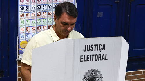 Flavio Bolsonaro a fui le Brésil pour les États-Unis