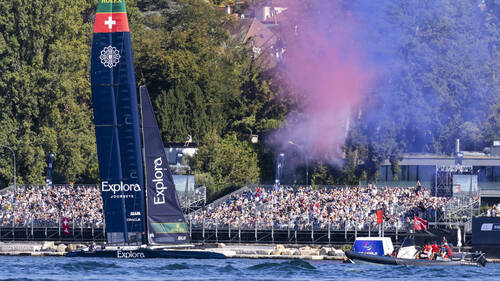 L'équipage suisse de SailGP dans le coup à Genève