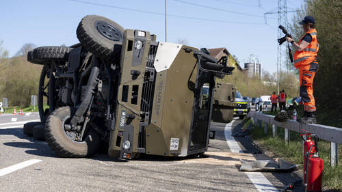 Quatre militaires blessés dans l'accident d'un Duro à Hinwil (ZH)