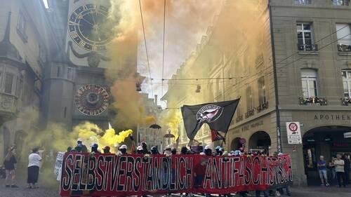Manif antifasciste non autorisée à Berne: déploiement policier