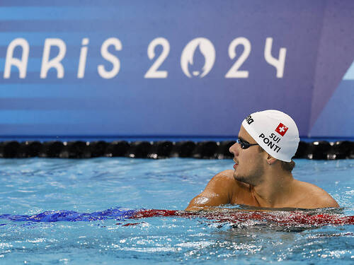 Noè Ponti 3e des séries du 200 m papillon à Paris
