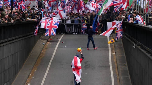 Marche d'extrême droite et contre-manifestation à Londres